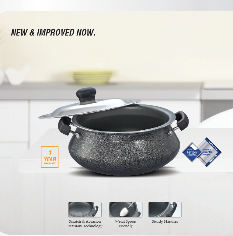 SS Lid) Aluminium Non Stick Cookware 
